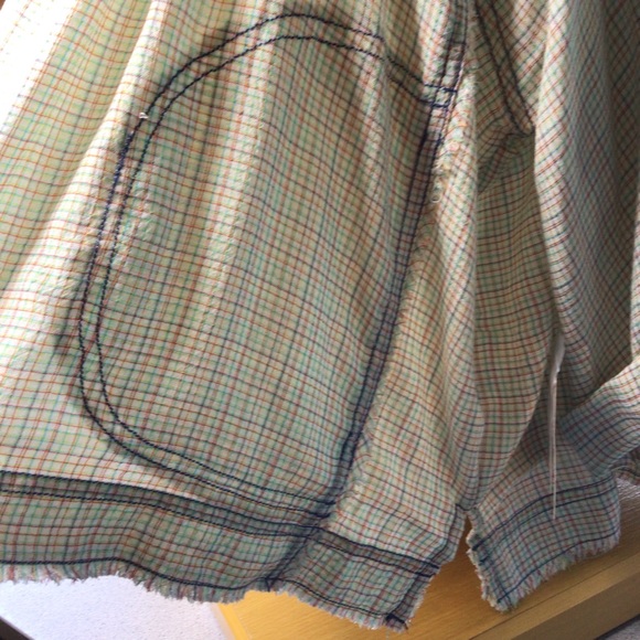 Free People Rainbow Picnic Plaid Oversized size XS - Picture 8 of 10